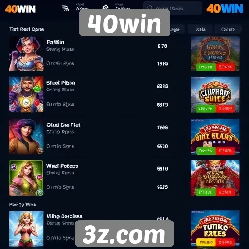 Análise da popularidade dos jogos no site 40win
